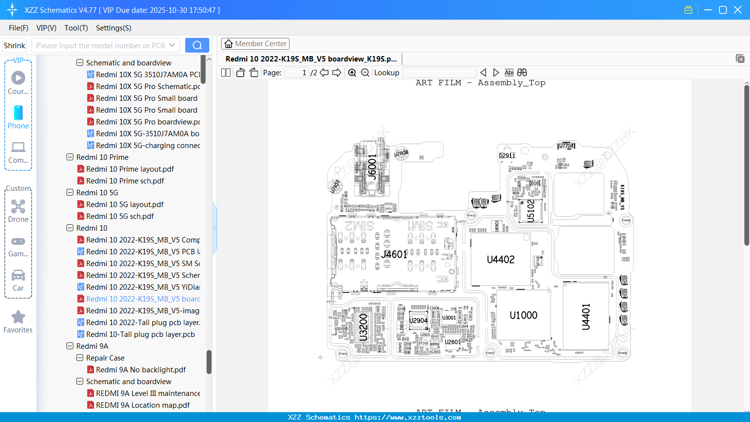 Xiaomi Redmi 10 2022-K19S_MB_V5 Boardview_K19S